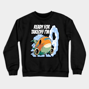 Ready for Takeoff I'm 9 - 9nd Birthday Boy Airplane Theme Crewneck Sweatshirt